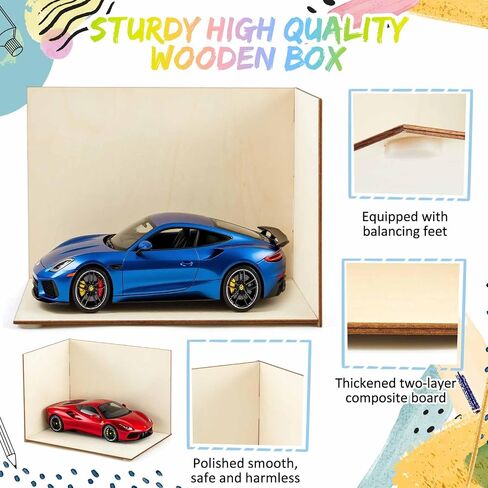 Yalikop 2 PCS غير مكتملة Diorama Display Case مربع 11.8 × 8.7 × 8.3 بوصة لمشاريع DIY الحرفية ، والأرقام المصغرة ، والدمى ، ومشاهد الغابات المطيرة (4 جوانب) in Kuwait