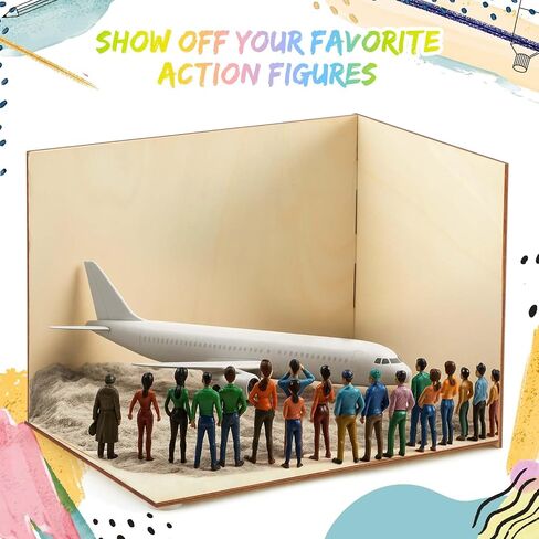 Yalikop 2 PCS غير مكتملة Diorama Display Case مربع 11.8 × 8.7 × 8.3 بوصة لمشاريع DIY الحرفية ، والأرقام المصغرة ، والدمى ، ومشاهد الغابات المطيرة (4 جوانب) in Kuwait