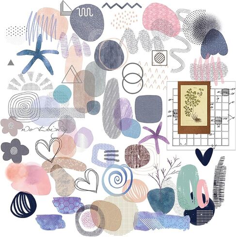 Vintage Junk Journal Ephemera Scrapbooking Supplies Translucent Vellum Paper Stickers Card Making Decal Art Aesthetic for Adults (Character Frame Art) in Saudi Arabia