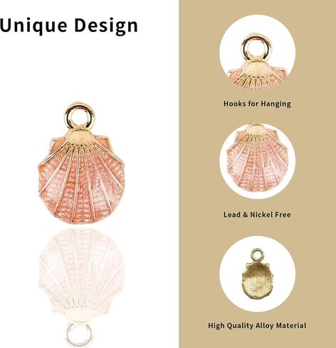 15pcs Starfish Conch Seashell Pendants لصنع المجوهرات Make Diy Ocean موضوع السحر للمينا للحرف اليدوية Sear Shell Conch Charms المعلق in Kuwait