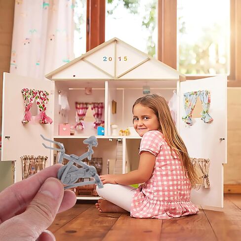 Toyandona Dollhouse Dynamic Bicycle Model Miniature Fitness Equipman in Saudi Arabia