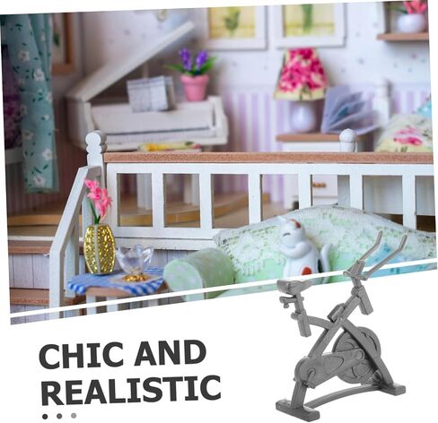 Toyandona Dollhouse Dynamic Bicycle Model Miniature Fitness Equipman in Saudi Arabia