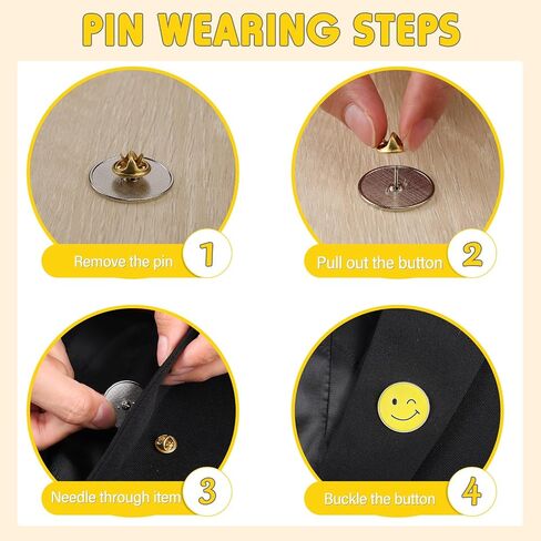 100 Pcs Happy Face Lapel Pins Cute Smile Enamel Pinback Buttons Fun Pins with Butterfly Clasp Zinc Alloy Bulk Enamel Pins Teacher Pins for Students Kids Gifts Clothes Backpacks Decor (Orange) in Saudi Arabia