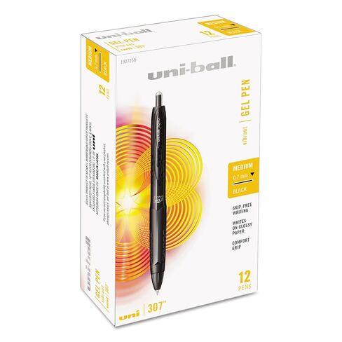 Uniball 307 ، 0.7mm Point Point Gel Pens 12 Pack Black Pens ، Pens Fine Point ، Writing Smooth ، Mess Pens Bulk for Office ، يبيع Uniball أقلام الهلام ، وأقلام نقطة الحبر ، وأقلام الحبر in Saudi Arabia