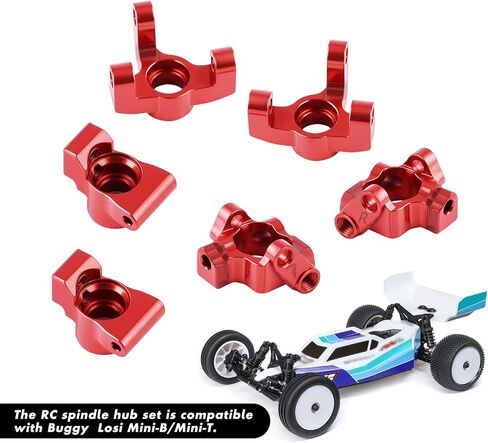 مجموعة محور المغزل Globact RC ، مفاصل التوجيه الأمامية ، كتل Caster C-Hubs و OPER HUBS لـ BUGGY LOSI 1/16 MINI-B 1/18 MINI-T ، استبدل LOS214006 ، LOS214005 ، LOS3110055 in Saudi Arabia