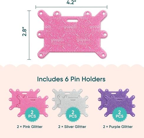 6 Pcs Badge Buddy Pin Holder, Glitter Acrylic Badge Buddy Topper Pin Holder for Nurse Accessories for Nursing Medical Healthcare in Kuwait