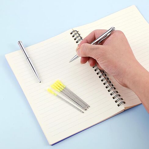 Mini Pens 7 Pack Small Ballpoint Pen with 5 Refills 4 Inch Rotating Pocket Pens Tiny Metal Short Wallet Black Compact Pen for Notebook Office Note Taking Signature Teachers Notepads Tool in Saudi Arabia