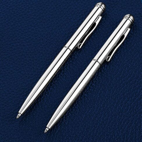 Mini Pens 7 Pack Small Ballpoint Pen with 5 Refills 4 Inch Rotating Pocket Pens Tiny Metal Short Wallet Black Compact Pen for Notebook Office Note Taking Signature Teachers Notepads Tool in Saudi Arabia
