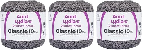 Aunt Lydia Classic Stone Crochet - 3 Pack of 300y/274m - Cotton - Gauge 10 - Crochet in Saudi Arabia