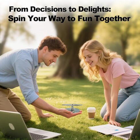 Fidget Decision Spinner Pen - 3-in-1 Magnetic Stress Relief Tool, Refillable Silver Metal Pen, Fun Decision Maker and Office Desk Decor, Unique Gift for Teens & Adults, Luxury Pen Set in Saudi Arabia