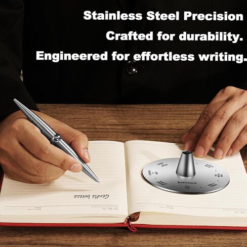 Fidget Decision Spinner Pen - 3-in-1 Magnetic Stress Relief Tool, Refillable Silver Metal Pen, Fun Decision Maker and Office Desk Decor, Unique Gift for Teens & Adults, Luxury Pen Set in Saudi Arabia