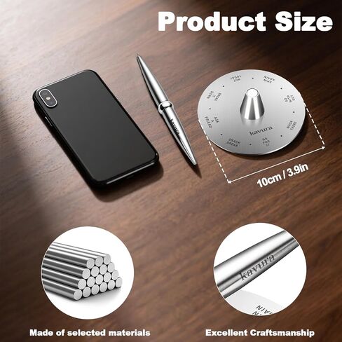 Fidget Decision Spinner Pen - 3-in-1 Magnetic Stress Relief Tool, Refillable Silver Metal Pen, Fun Decision Maker and Office Desk Decor, Unique Gift for Teens & Adults, Luxury Pen Set in Saudi Arabia
