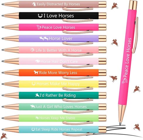 24 PCS Horse Lover Assts Gifts Western Party Party Favors Horse Point Prose مع أقوال هدايا عيد الميلاد للفروسية لمستلزمات School School Supplies Show Merch Raffle Gifts تحت عنوان in Saudi Arabia