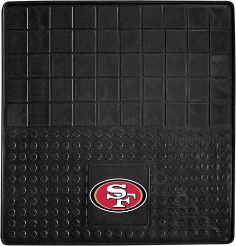 FANMATS 8902 San Francisco 49ers مجموعة سجادة سيارة من الفينيل شديدة التحمل مكونة من قطعتين، سجادات أرضية الصف الأمامي، حماية من جميع الأحوال الجوية، ملاءمة عالمية، تصميم خزان عميق، 45.72 سم × 68.58 سم in Saudi Arabia