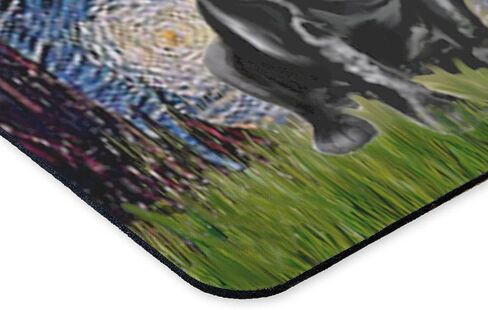 CafePress Starry Night/Black Pug Mousepad Non-Slip Rubber Gaming Mousepad in Saudi Arabia