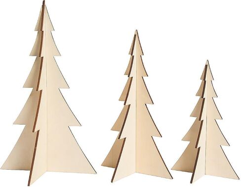 DIY Slat Wood Tree Stand Up - مجموعة من 3 في الحجم الصغير والمتوسط ​​والكبير - الحرف الكريسم in Saudi Arabia