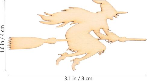 20Pcs Halloween Wood Cutouts Pumpkin Witch Cutout Unfinished DIY Painting Wooden Slices Embellishment Party Decor Woodsy Decor Witch Decor in Saudi Arabia