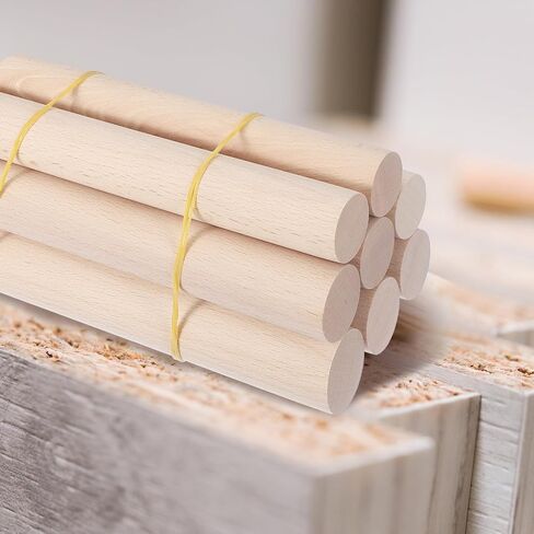 PATIKIL 3/4 x 4 Inch Wooden Dowel Rod, 5 Pcs Wood Dowels Unfinished Round Wood Sticks Hardwood Sticks for Craft DIY Projects Home Decor, Natural Color in Saudi Arabia