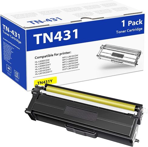 TN-431 TN431 TONER CARTRIDGE (أصفر ، حزمة واحدة) ، بديل للأخ TN-431 TN431Y HL-L8260CDW HL-L8360CDW DCP-L8410CDW MFC-L8610CDW TONER in Kuwait