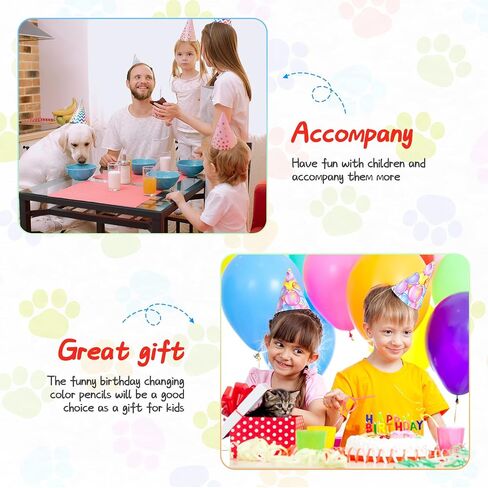Chinco 30 Pcs Paw Print Color Changing Pencils for Kid Bulk Colorful Paw Print Party Favors Wooden Heat Activated Dog Pencils with Erasers for School Classroom Prizes Novelty Birthday Gift Decoration in Saudi Arabia