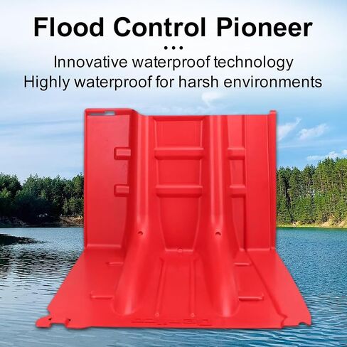 10-Pcs Flood Protection Barrier, ABS L-Type Flood Control Box Wall Removable Combination Water Barrier for Underground Passages,Garages,Warehouses,Home,Doors in Saudi Arabia