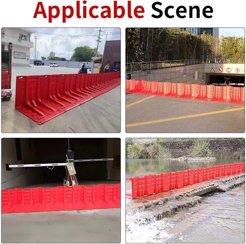 10-Pcs Flood Protection Barrier, ABS L-Type Flood Control Box Wall Removable Combination Water Barrier for Underground Passages,Garages,Warehouses,Home,Doors in Saudi Arabia