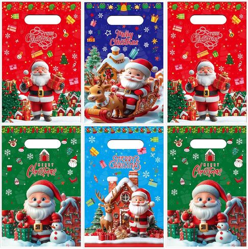 EUVBOKW 50 Pcs Halloween Treat Bags with Handles – Halloween Goodie Bags for Kids,Trick or Treat Candy Gift Bags,Plastic Tote Goody Bags for Party Favors Supplies in Kuwait