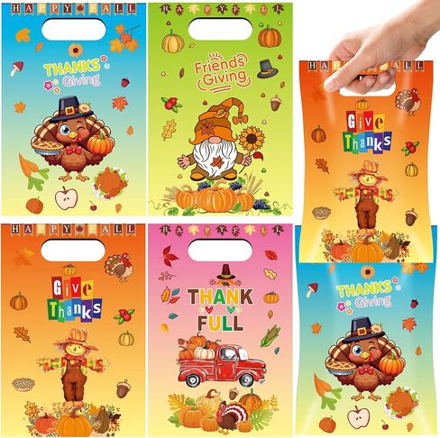 EUVBOKW 50 Pcs Halloween Treat Bags with Handles – Halloween Goodie Bags for Kids,Trick or Treat Candy Gift Bags,Plastic Tote Goody Bags for Party Favors Supplies in Kuwait