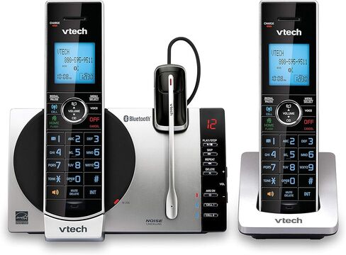 Vtech Connect to Cell DS6771-3 Dect 6.0 Cordless Phone - Black ، Silver ، 6.9 "× 4" × 6.6 " in Saudi Arabia