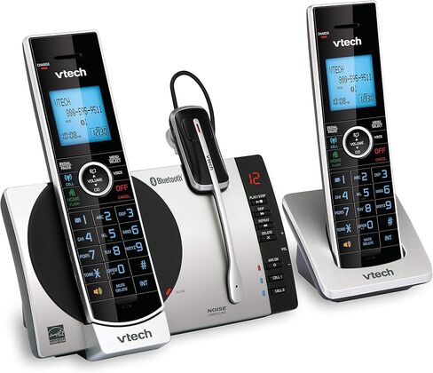 Vtech Connect to Cell DS6771-3 Dect 6.0 Cordless Phone - Black ، Silver ، 6.9 "× 4" × 6.6 " in Saudi Arabia