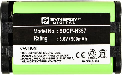 Synergy Digital Cordless Phone Battery, Compatible with Radio Shack 435862-BASE Cordless Phone, (Ni-MH, 3.6V, 900mAh) Ultra High Capacity, Replacement for Uniden BT-0003 Battery in Saudi Arabia