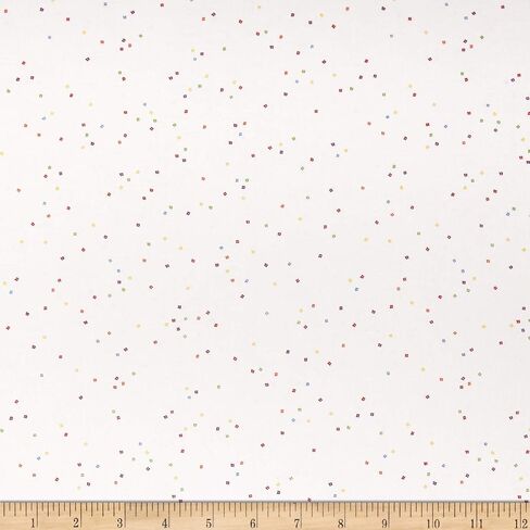 Riley Blake Blossoms On White In Color Rainbow, Fabric by the Yard in Saudi Arabia