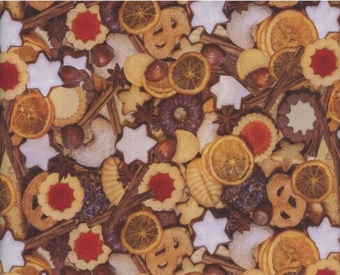 Christmas Ornaments Red Green 100% Cotton Fabric by The Yard in Saudi Arabia