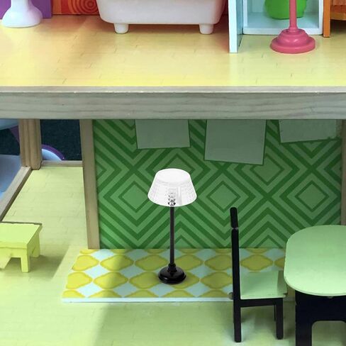 DECHOUS Mini Dollhouse Floor Lamp Modern Miniature Floor Lamp Fixtures Model for Dollhouse Living Room Bedroom Decoration, Without Light in Saudi Arabia