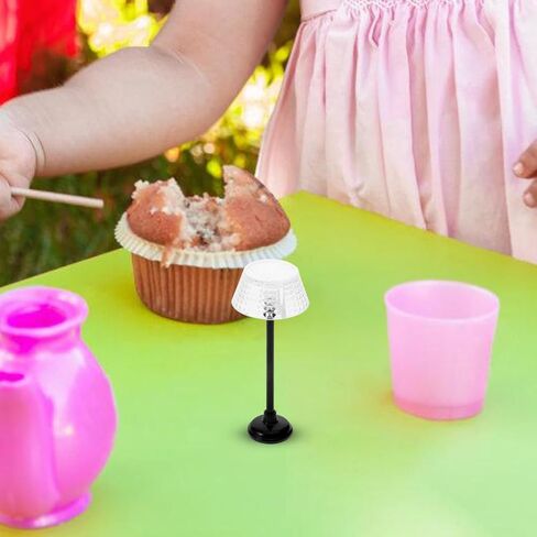 DECHOUS Mini Dollhouse Floor Lamp Modern Miniature Floor Lamp Fixtures Model for Dollhouse Living Room Bedroom Decoration, Without Light in Saudi Arabia