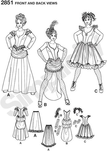 Simplicity Sewing Pattern 2851 Misses Costumes, RR (14-16-18-20) in Saudi Arabia