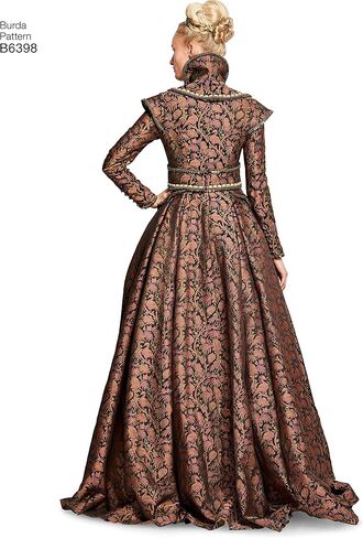 Burda Pattern 6398 Renaissance Dress, 8-18 in Saudi Arabia