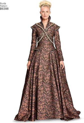Burda Pattern 6398 Renaissance Dress, 8-18 in Saudi Arabia