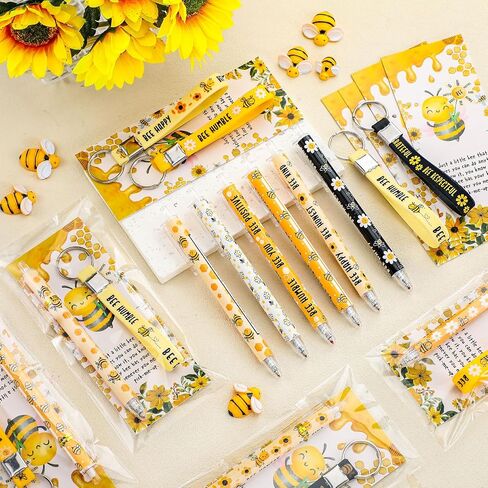 24 مجموعة من BEE Party Favors BEE BEE أقلام مفاتيح تحفيزية مفاتيح ملهمة الإشارات الإشاراتية الموظف تقدير هدايا لحفل العسل تفضل الزخارف زملاء العمل في العمل in Saudi Arabia