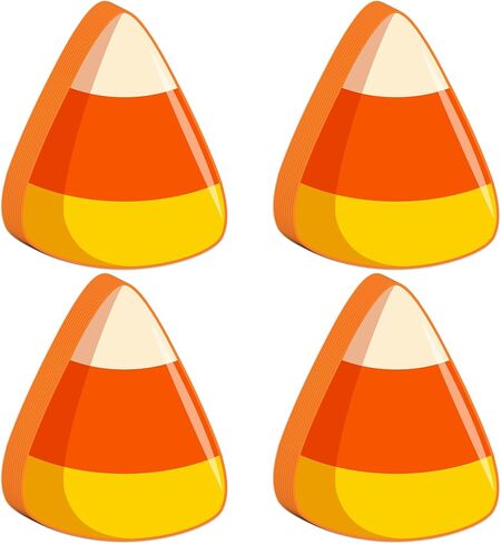 50 PCS Halloween Cutouts for Bulletin Board Decoration, Candy Corn Paper Cut Outs Cardboard for DIY Crafts Project School Classroom Office Wall Halloween Party Supplies Decor, 6 in in Saudi Arabia