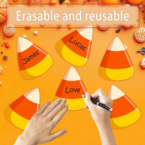 50 PCS Halloween Cutouts for Bulletin Board Decoration, Candy Corn Paper Cut Outs Cardboard for DIY Crafts Project School Classroom Office Wall Halloween Party Supplies Decor, 6 in in Saudi Arabia