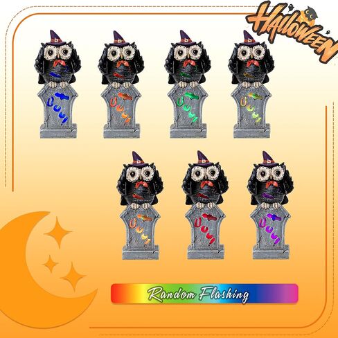 Leekung Halloween Tree Dead Tree Skull Head تمثال - مع أضواء LED مخيفة لديكورات العطلات، تماثيل الهالوين والتماثيل الصغيرة، تمثال رأس هيكل عظمي لدعائم الهالوين، هدايا قابلة للجمع مسكونة in Kuwait