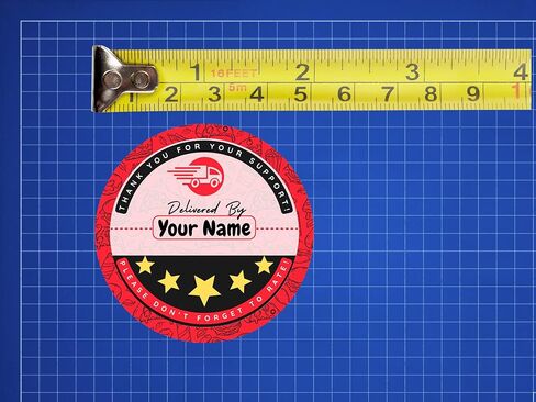 150 Food Delivery Personalized Name Custom Stickers - DD Delivery Bag Rating Stickers on Roll - (2 inch) in Saudi Arabia