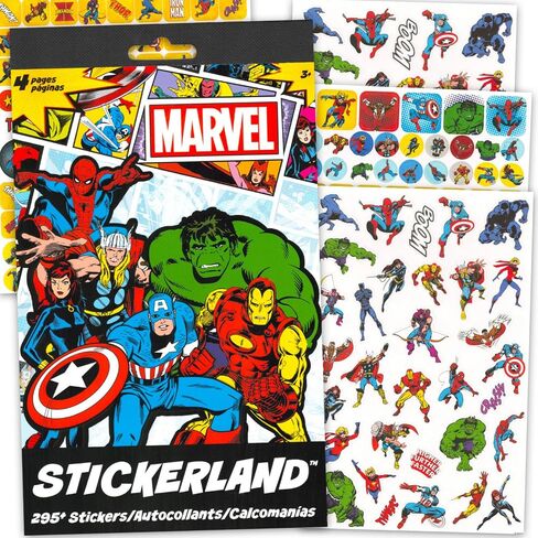 Marvel Potty Training Stickers Bundle - Over 295 Avengers Reward Stickers for Toddlers Featuring Thor, Iron Man, Black Widow, More | Avengers Party Favors in Saudi Arabia