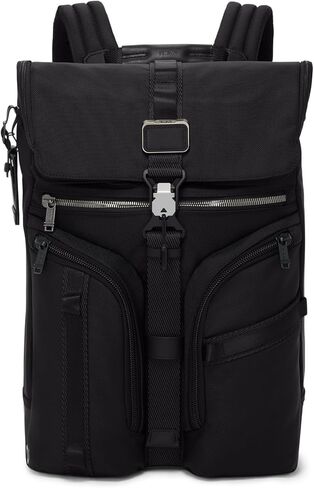 TUMI - Alpha Bravo Logistics Backpack - Front-Flap Design - Everyday Travel and Commute Bag - Fits Up to 15" Laptop - 17.0" X 13.0" X 6.75" - Black in Saudi Arabia