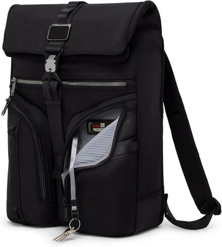 TUMI - Alpha Bravo Logistics Backpack - Front-Flap Design - Everyday Travel and Commute Bag - Fits Up to 15" Laptop - 17.0" X 13.0" X 6.75" - Black in Saudi Arabia