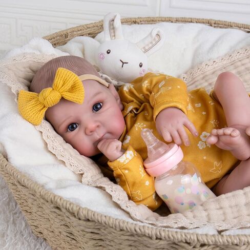 Milidool LifeLike Reborn Baby Baby Dolls Girl - 20 بوصة واقعية حديثي الولادة دمى الأطفال مع جسم مسبب ، ودمى الأطفال الحقيقية مع إكسسوارات لهدايا الفتيات البالغة من العمر 3 سنوات ، واللعب التظاهر ، والمجموعة in Kuwait