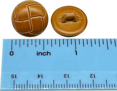 MMvolesy 10Pc Brown Plastic Resin Imitation Leather Buttons with Shank Sew On for Clothes Dress Coat Jeans Crafts 25mm 1 Inch in Kuwait