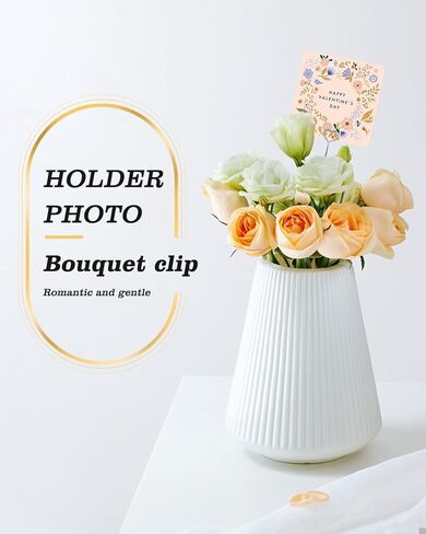 30PCS حامل بطاقة الأزهار ، حامل بطاقة الأسلاك للمكان لحفل زفاف صورة مقطع صورة ، حامل اسم رقم اسم العدد ، حامل مذكرة لترتيب الزهور ، حفل زفاف ، دش الطفل ، الحفلات ، الزخارف (الذهب ، جولة) in Kuwait