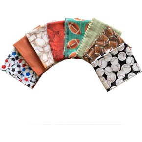 YourFleece Sports Print 8-Piece Fat Quarters Fabric Bundles 100% Cotton Material for Sewing, 18 x 21/22 Inches in Saudi Arabia